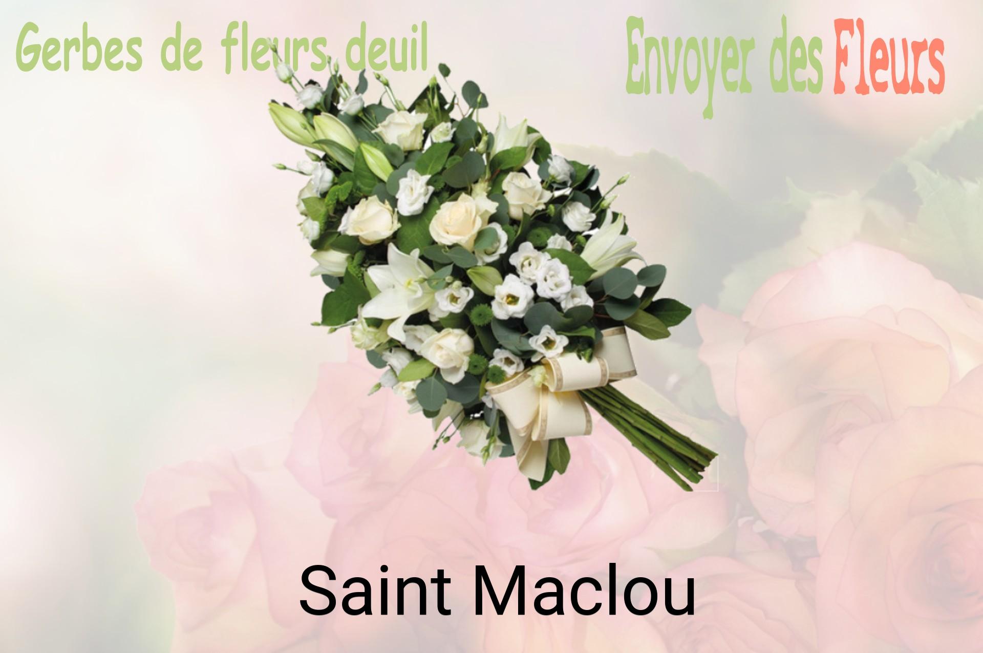 Gerbe de fleurs de deuil livrée à Saint-Maclou